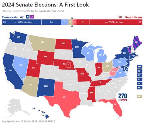 The map below shows what seats are up for election and the incumbent ahead of the election. . 2024 senate election interactive map